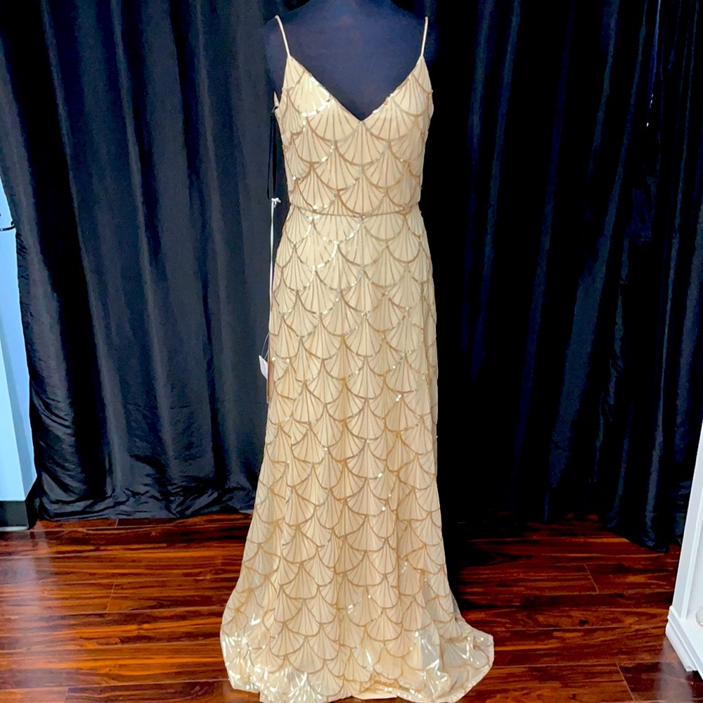 Sorella Vita Sequin Gold/Champagne Dress - Bridesmaid Dress